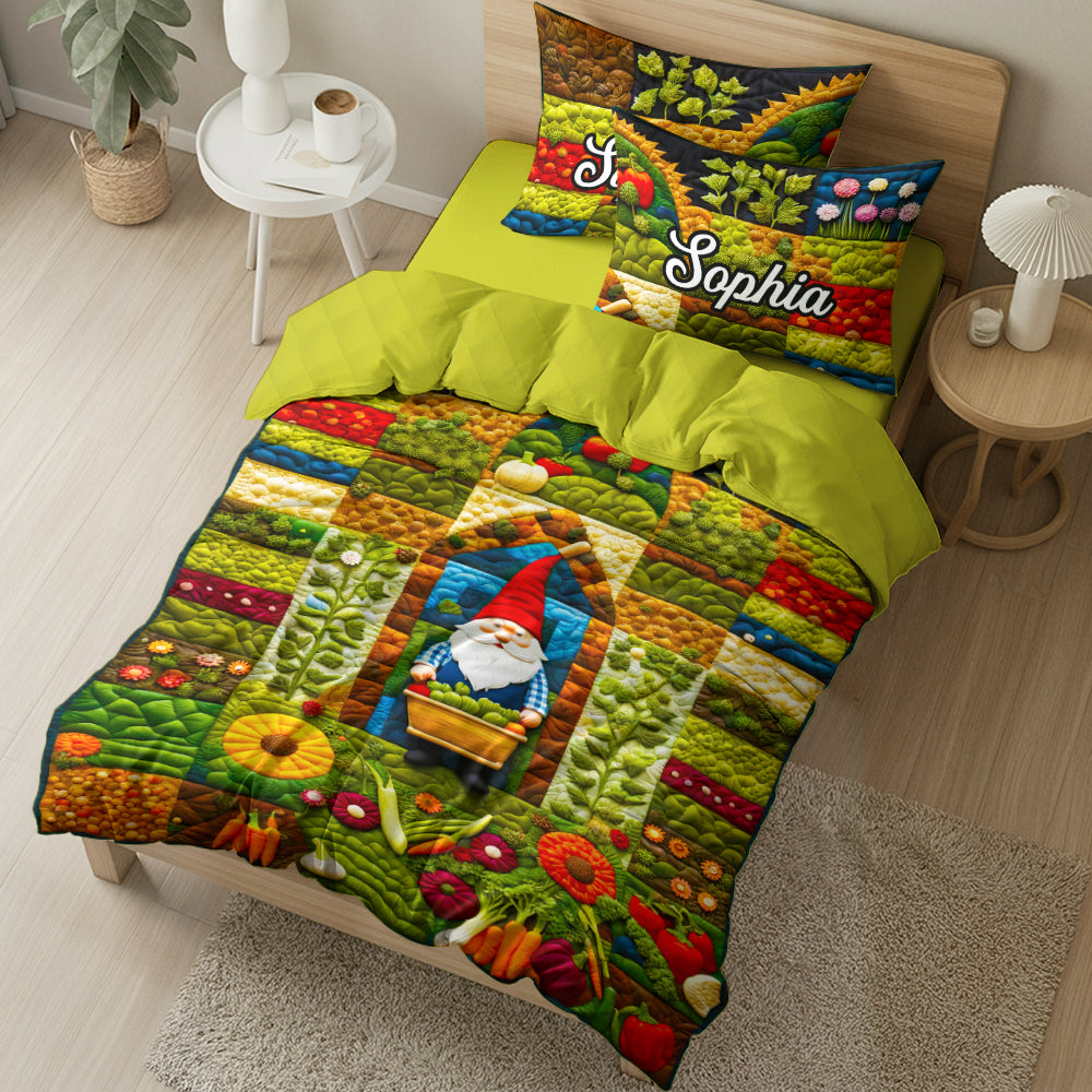 Garden Gnome Bedding Set Personalized Gifts For Gnome Lovers 03HUDT170725-Homacus
