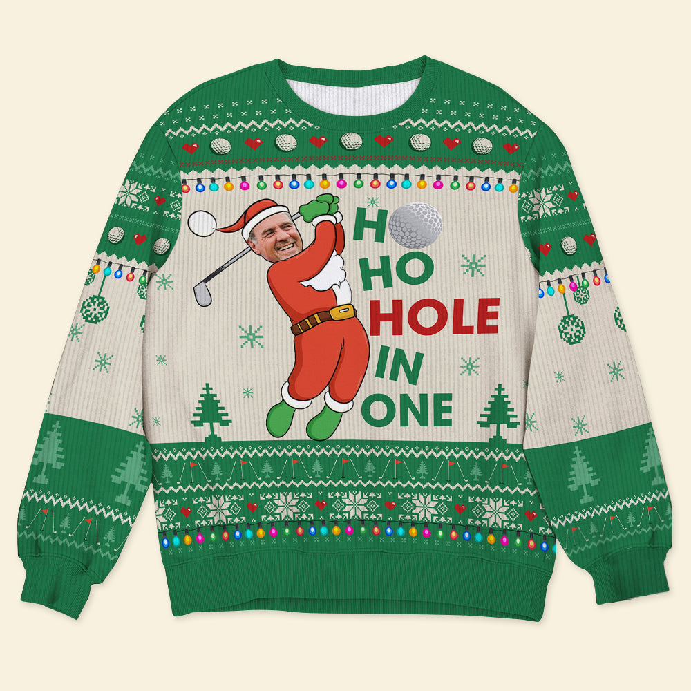 Custom Photo Christmas Gifts For Golf Player Ugly Sweater 07ACQN021024-Homacus