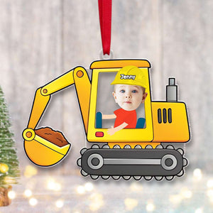 Custom Photo Gifts For Kids Acrylic Ornament, Construction Truck Lovers 01xqmh181124-Homacus