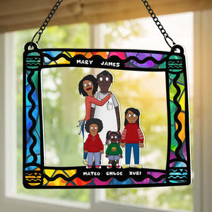 Personalized Gifts For Family Window Hanging Suncatcher Ornament 02ACDT040225HG-Homacus