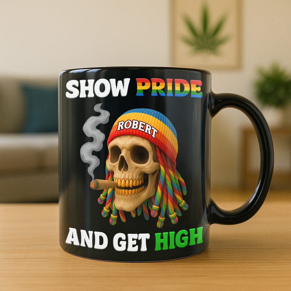 Show Pride And Get High Mug - Personalized Gifts For LGBT Smokers 02topu050625-Homacus