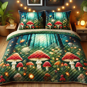 Personalized Gifts For Mushroom Lover Quilt Bedding Set Special Line 03TODT160125-Homacus