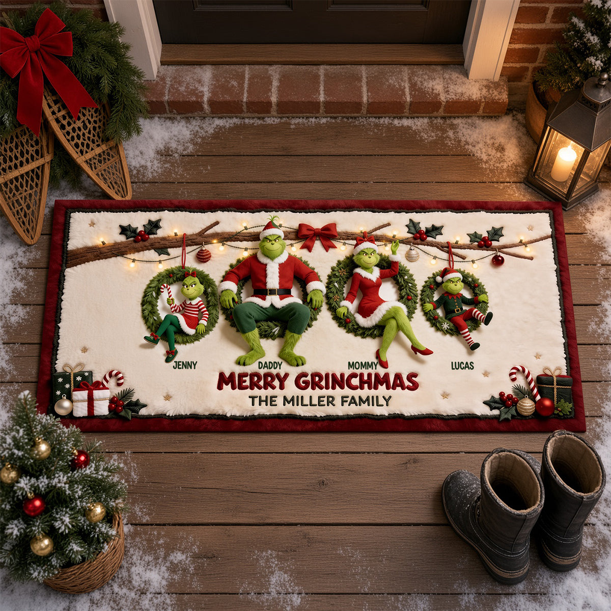 Christmas Monster Family Runner Rug - Personalized Gifts For Family Runner Rug 02TOTN050926-Homacus