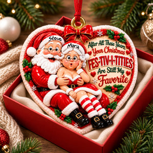 Naughty Santa Love Christmas Ornament - Personalized Gifts For Couple 08nadh121026-Homacus