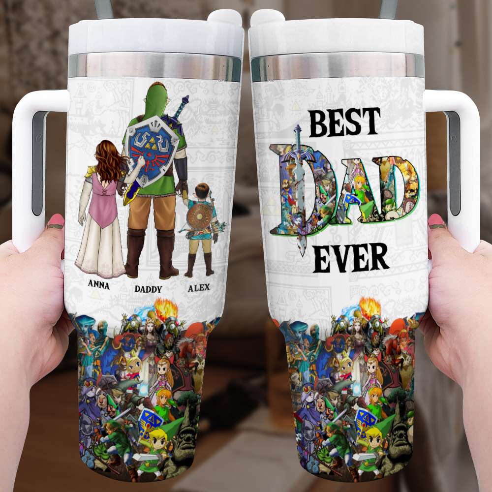 Best Dad Ever Tumbler Personalized Gifts For Father's Day 07qhdt200424hg-Homacus