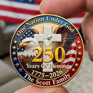 USA 250th Anniversary Printed Metal Coin - Personalized Gifts For Patriots 02huqn260226-Homacus
