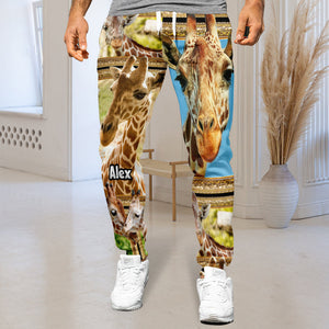 Personalized Gifts For Giraffe Lovers Joggers Sweatpants 07QHMH271224-Homacus