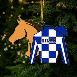 Personalized For Horse Riding Lovers, Christmas Acrylic Ornament 02OHLU171024-Homacus