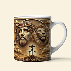 Gifts For Jesus Lover Coffee Mug Faith Over Fear 05xqqn150125-Homacus