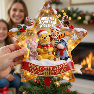 Christmas Is Sweeter Together Tree Topper - Personalized Christmas Gifts For Family 06pgdt050826