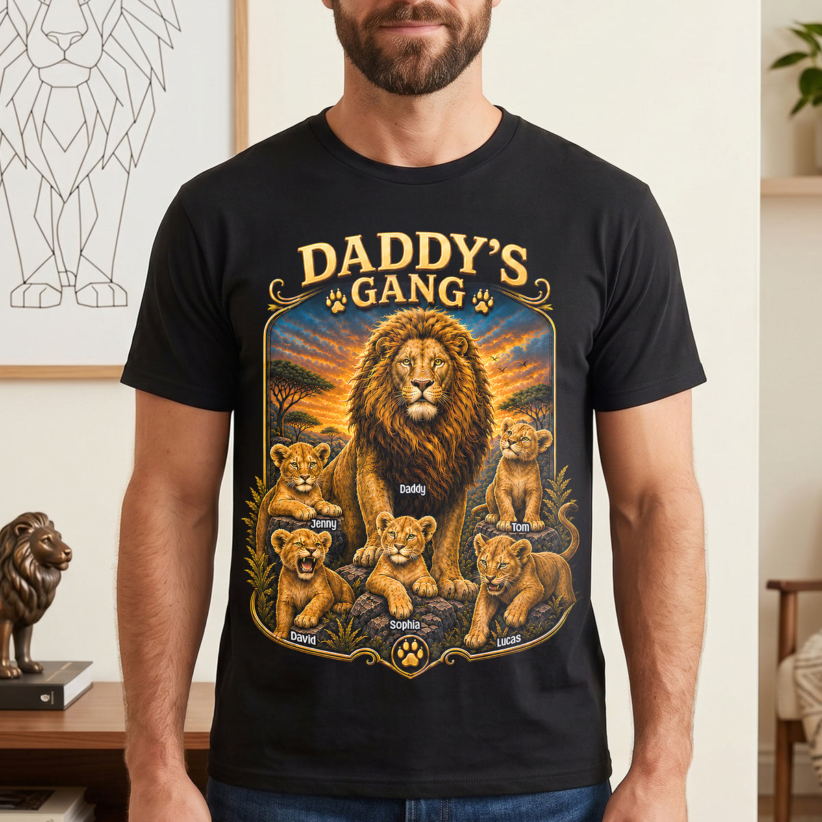 Daddy's Gang Shirt - Personalized Gifts For Dads 05totn060526-Homacus