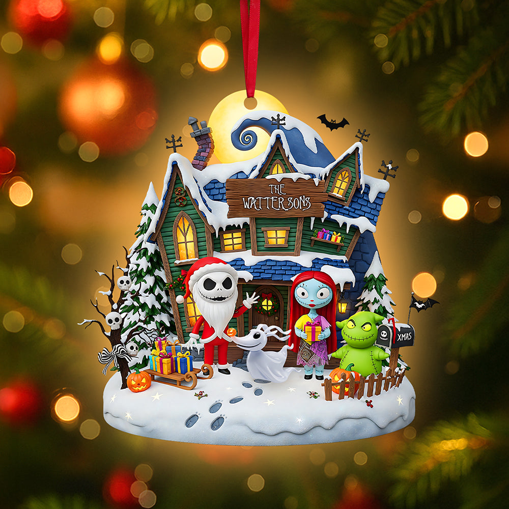 Spooky Couple Ornament - Personalized Gifts For Couple 01ohta090825-Homacus