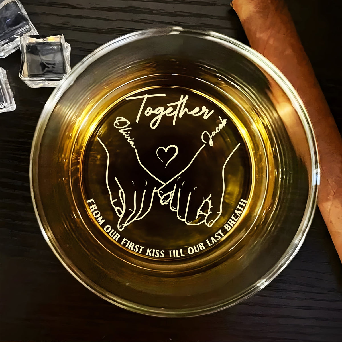 Couple Whiskey Glass - Personalized Gifts 02ACQN190624-Homacus