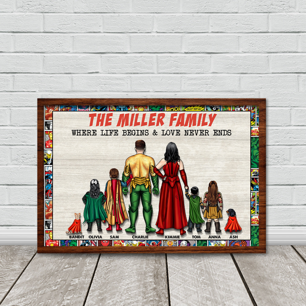 Personalized Gifts For Family Wood Sign 07NALH150223TM-Homacus