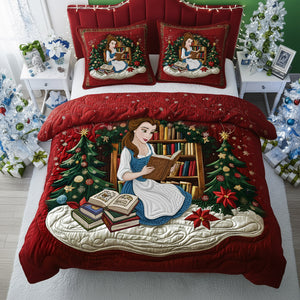 Holiday Reading Nook Quilt Set Special Line - Personalized Christmas Gift For Book Lovers 04NALU080925-Homacus