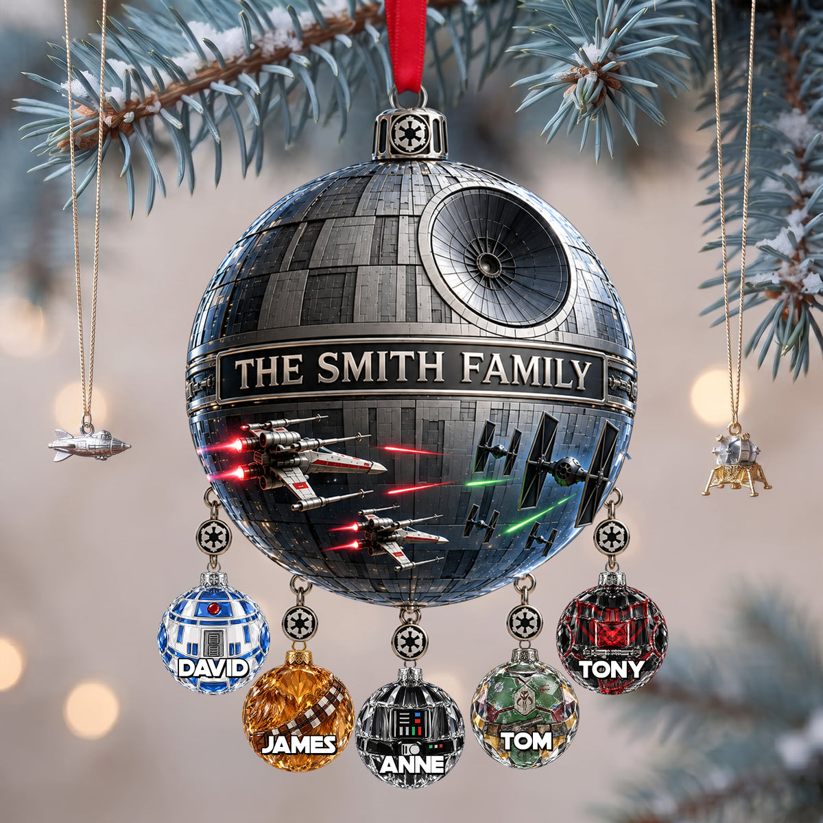 Sci Fi Space Christmas Ornament - Personalized Gifts For Family 04ohlu230926