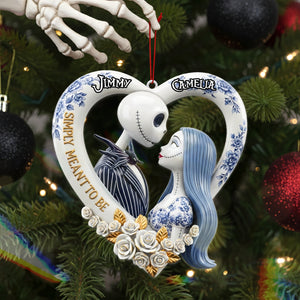 Personalized Gifts For Christmas, Couple Toile de Jouy Custom Shape Acrylic Ornament 03pgmg260925-Homacus