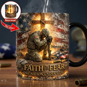 Faith Over Fear Magic Coffee Mug - Personalized Gifts For Veteran 04TOLU280326