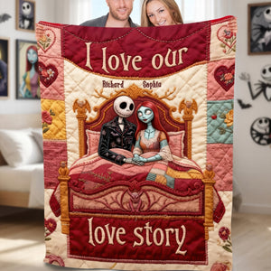 Gothic Couple Blanket - Personalized Gifts For Couple 02toqn080126-Homacus