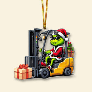 Personalized Gift For Forklift Operator Ornament, How The Forklift Driver Saved Christmas 02QHMH061124-Homacus