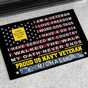 Personalized Gifts For Veteran Doormat I Walked The Walk 02pjdt041124-Homacus