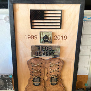 Personalized Gift For Veteran Wood Sign, Proud Military Display Plaque 04qhqn050924-Homacus