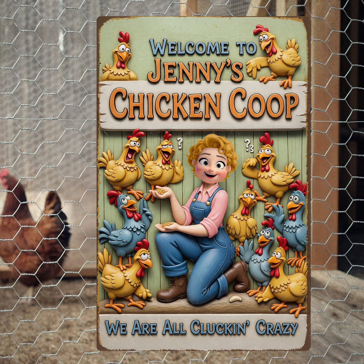 Chicken Coop Metal Sign - Personalized Gifts For Farm Girls 01naqn051225-Homacus
