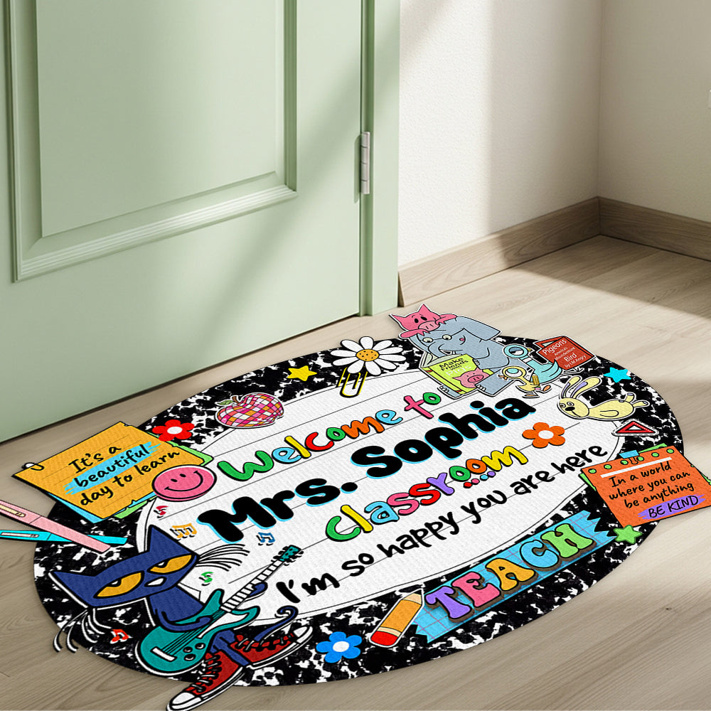 Welcome To Clasroom Doormat - Personalized Gifts For Teachers 01HULU210725-Homacus