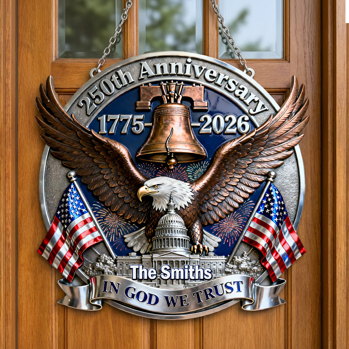 250th Anniversary Of The USA Metal Sign - Personalized Gifts For Patriotic Family 02namg020326-Homacus