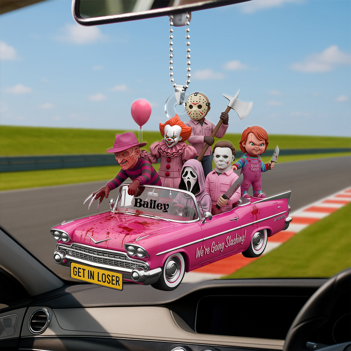 Horror Characters Car Ornament - Personalized Gifts For Horrror Movie Fans 03NALU050825-Homacus