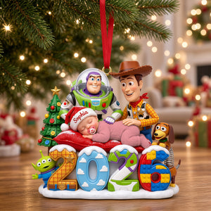 Little One's Christmas Adventure Ornament - Personalized Gift For Kids 06TYTN231026-Homacus