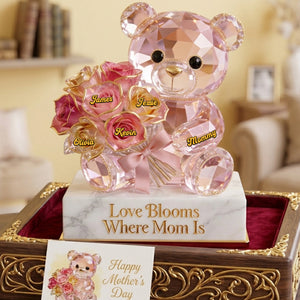Mom Bear Acrylic Plaque - Personalized Gifts For Mother 04pgta300326