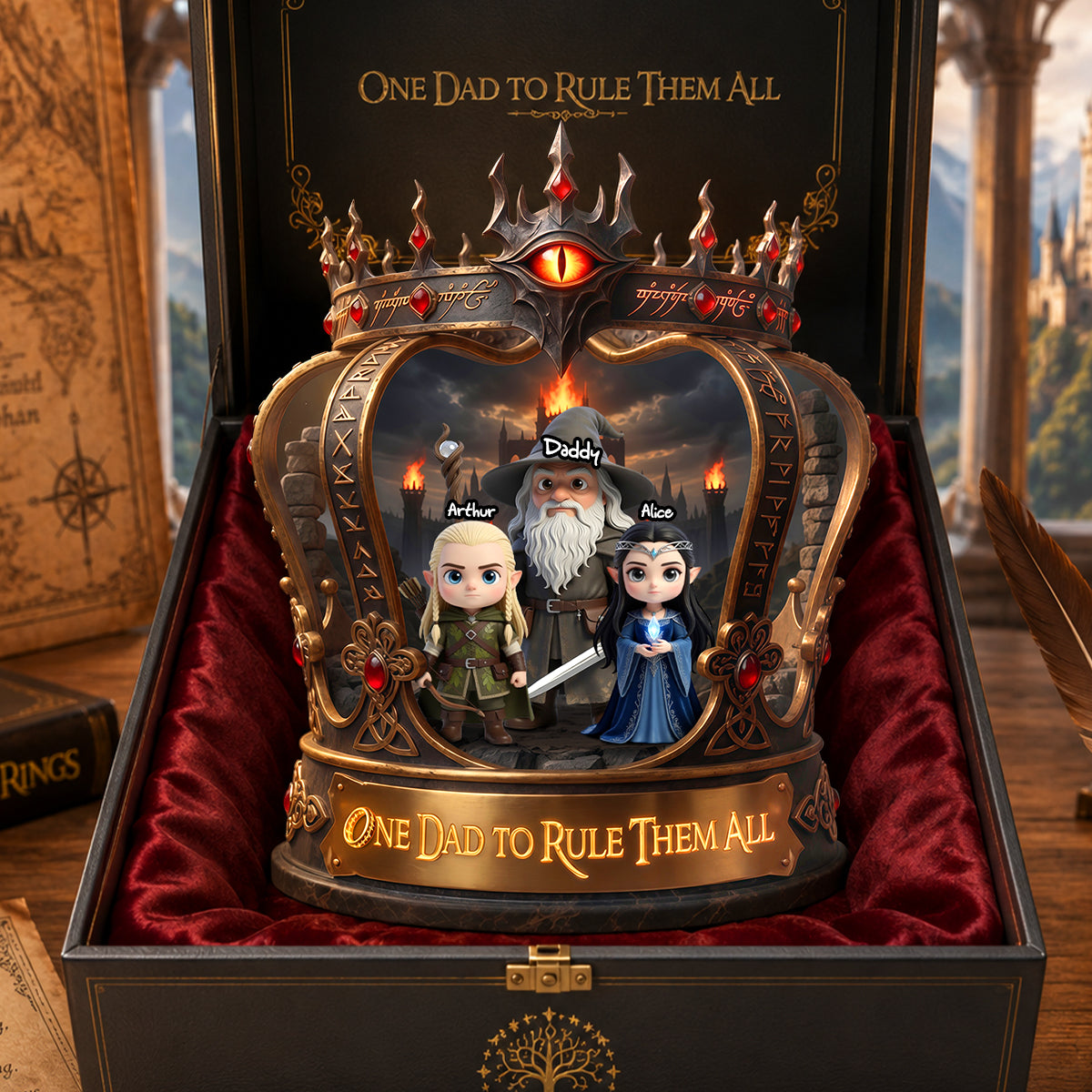 One Dad to Rule Them All Acrylic Plaque - Personalized Gifts For Dads 02tydh080526-Homacus