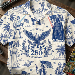 Proud American - Celebrated America 250th Anniversary Hawaiian Shirt - Gifts For Patriots 01nata010626