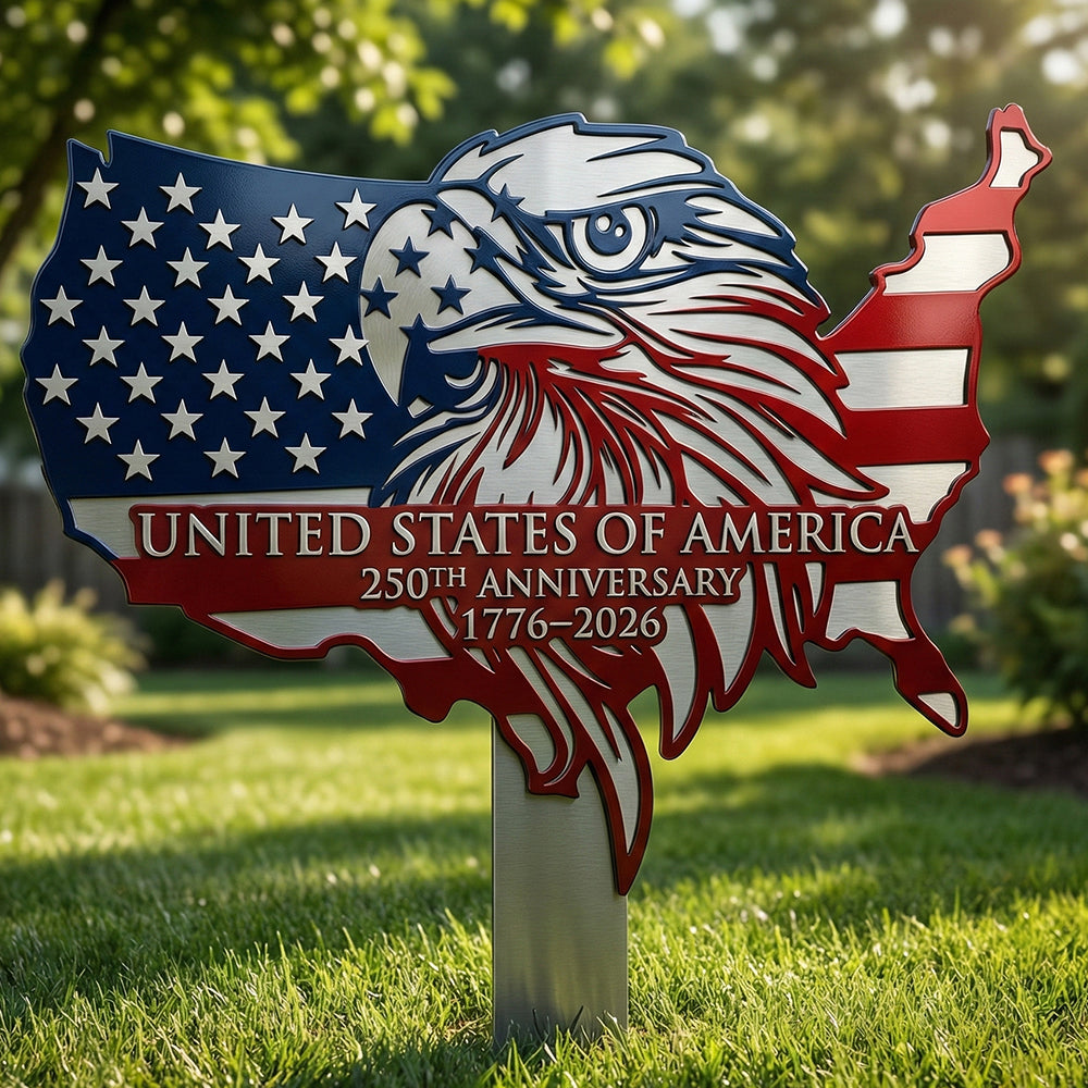 Eagle Of Proud Land Metal Sign - Personalized Gifts For Patriots 01qhdt260226-Homacus
