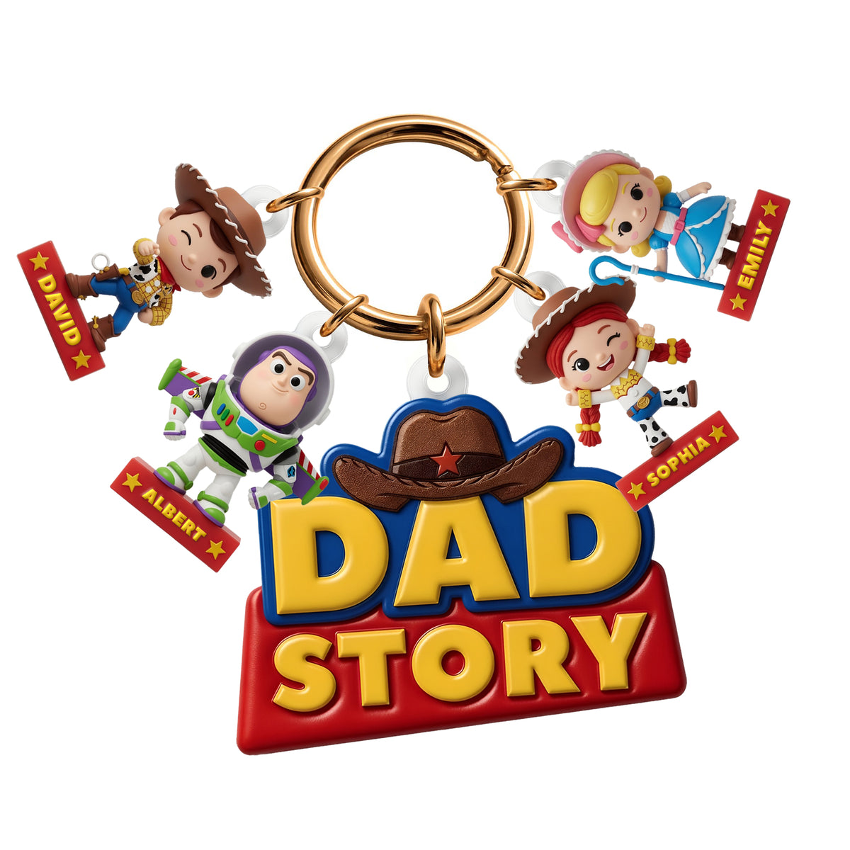 Lovely Characters Acrylic Tag Keychain - Personalized Gifts For Dads 022tyqn230426-Homacus