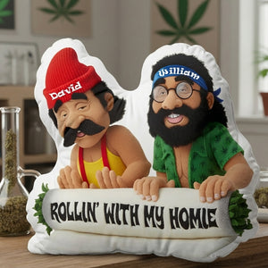 Stoners Comedy Duo Pillow - Personalized Gifts For Friends 03TOLU181125-Homacus
