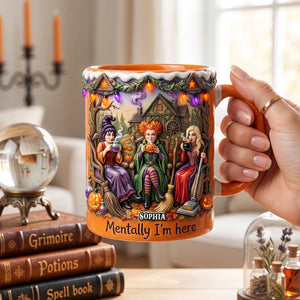 Chilling Sipping Witch Sisters Accent Mug - Personalized Gifts For Witch Lovers 03qhtn180826
