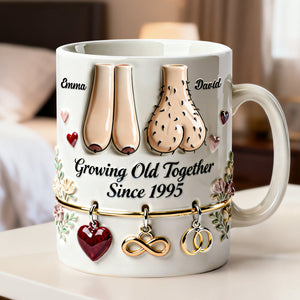 Growing Old Together Couples Coffee Mug - Personalized Gift For Couples 02NALU060126-Homacus
