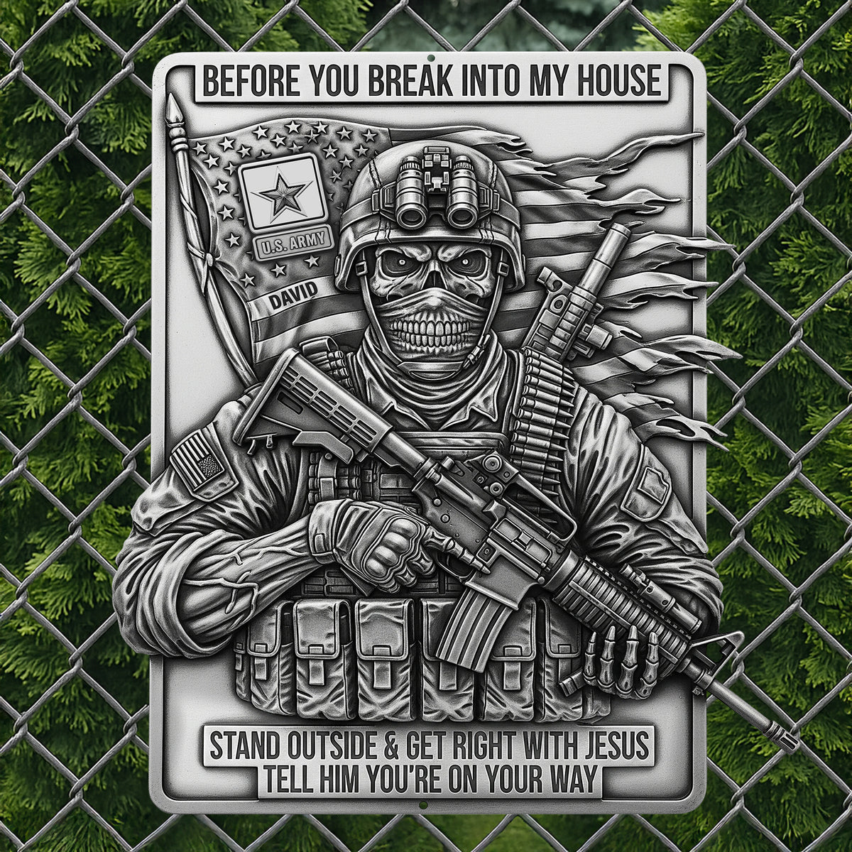 Deadly Danger Veteran Metal Sign - Personalized Gifts For Veteran 02qhtn070725-Homacus