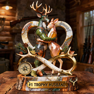 Dearly Deer Couple Acrylic Plaque, Personalized Gifts For Hunting Couple 02qhta160126-Homacus