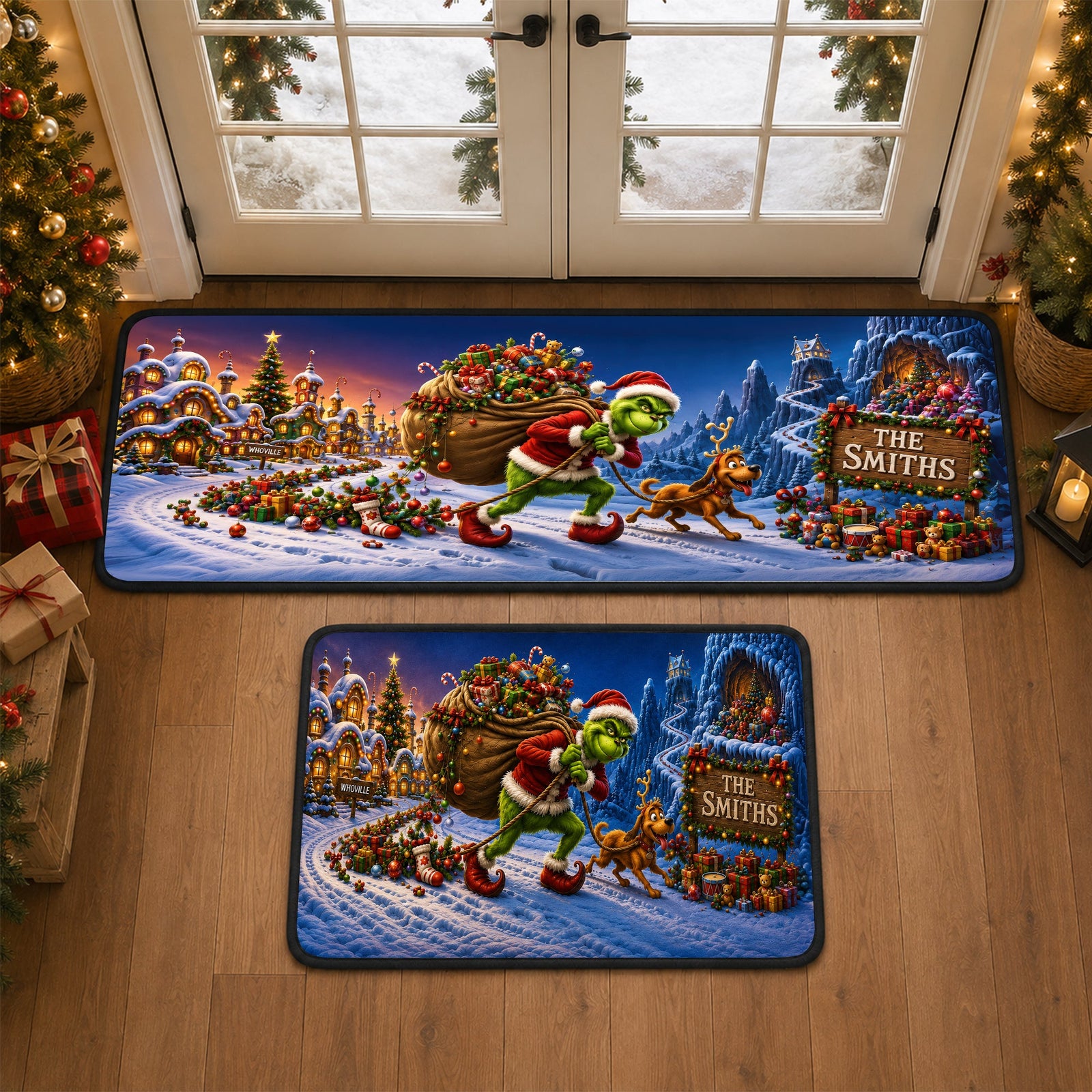 Funny Santa Runner Rug - Personalized Christmas Gifts 06HAQN220826-Homacus