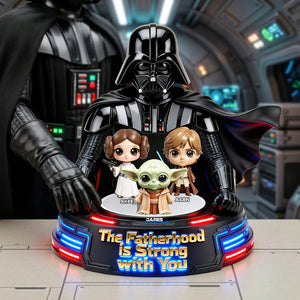 The Fatherhood Is Strong With You Acrylic Plaque - Personalized Gifts For Dad 02huta090526-Homacus