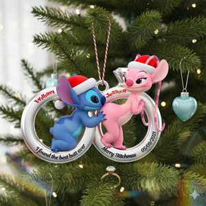 Alien Couple Ornament - Personalized Gifts For Couple Christmas Ornament 03OHMG120925