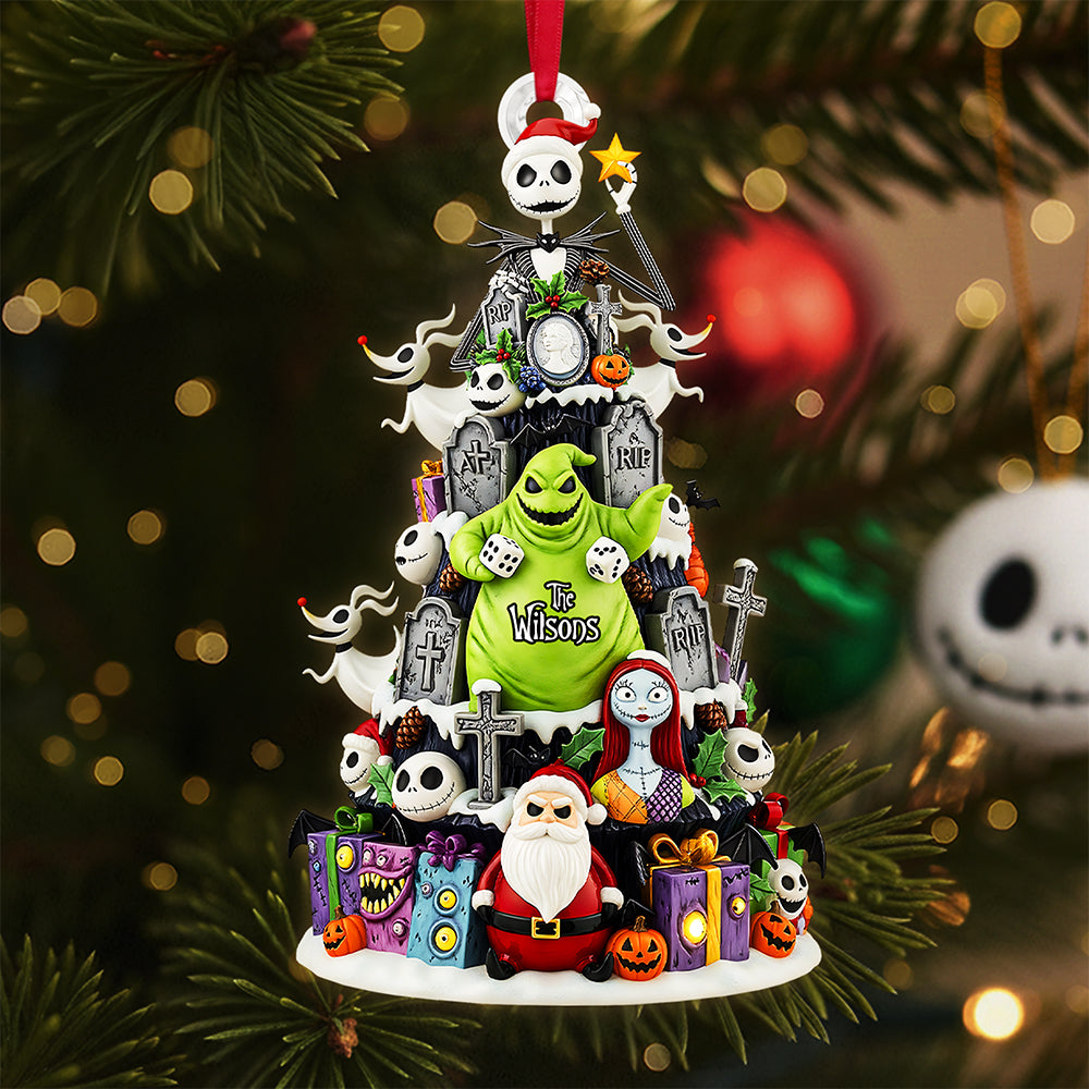 Spooky Family Tree Ornament - Personalized Gifts For Family 01pata060925-Homacus