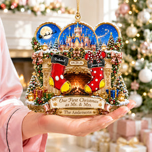 Newly Married Couple Christmas Ornament - Personalized Gifts For Couple 03naqn030926-Homacus