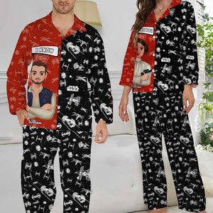 Personalized Gift For Couples Button Up Pajama Set 01TOLU051224HG-Homacus