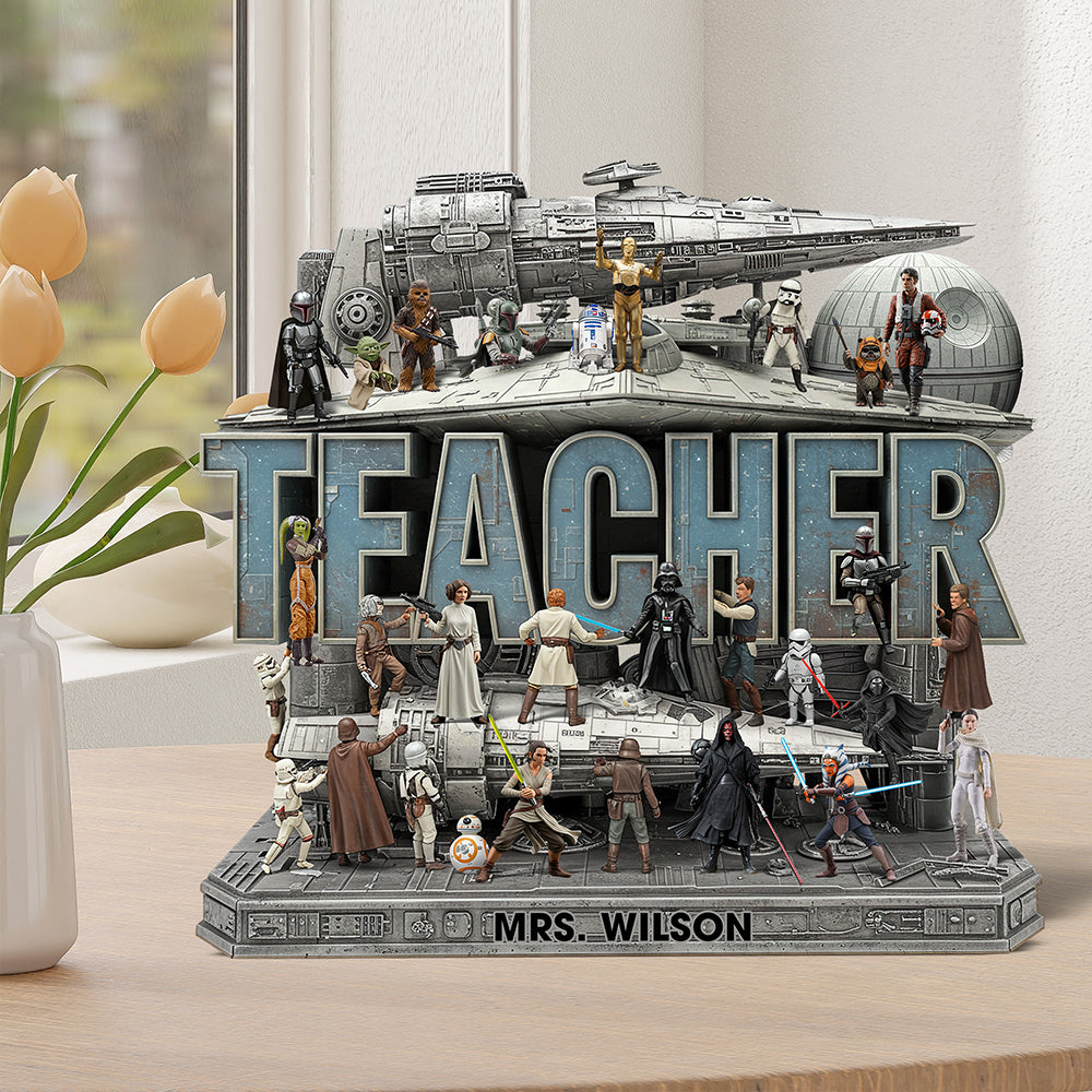 Personalized Gifts For Teacher Acrylic Plaque, Best Teacher In The Galaxy 05QHQN260525-Homacus