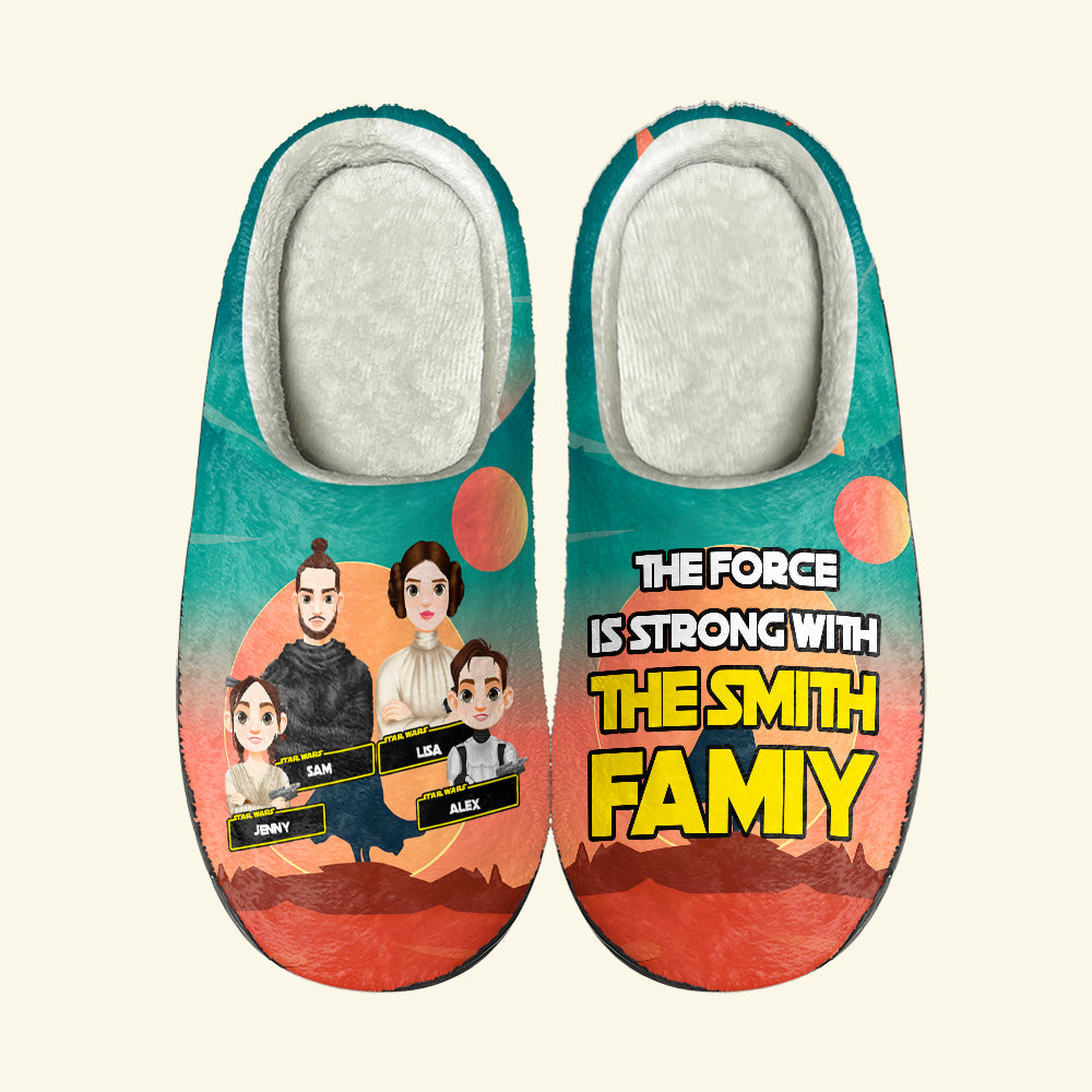 Personalized Gifts For Family Slippers Galaxy Family 03XQMH270924HG-Homacus