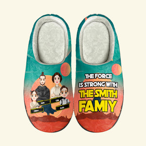 Personalized Gifts For Family Slippers Galaxy Family 03XQMH270924HG-Homacus